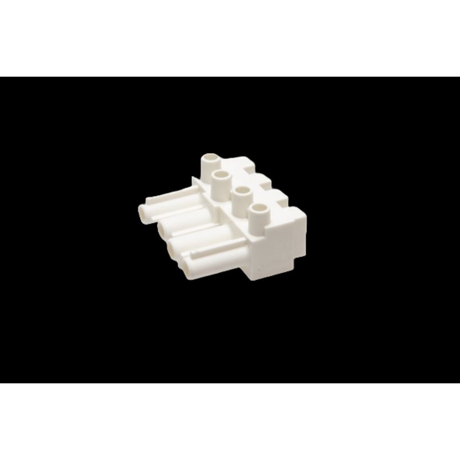 Steker 4-polig male wit (AC166-A ST/ 4 w) VVE=150