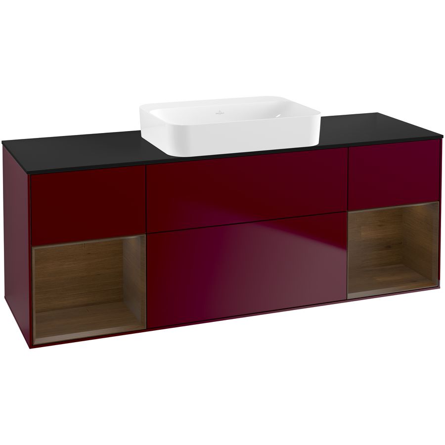 Wastafelonderkast Finion 1600x603x501mm Peony Matt Lacquer G742GNHB