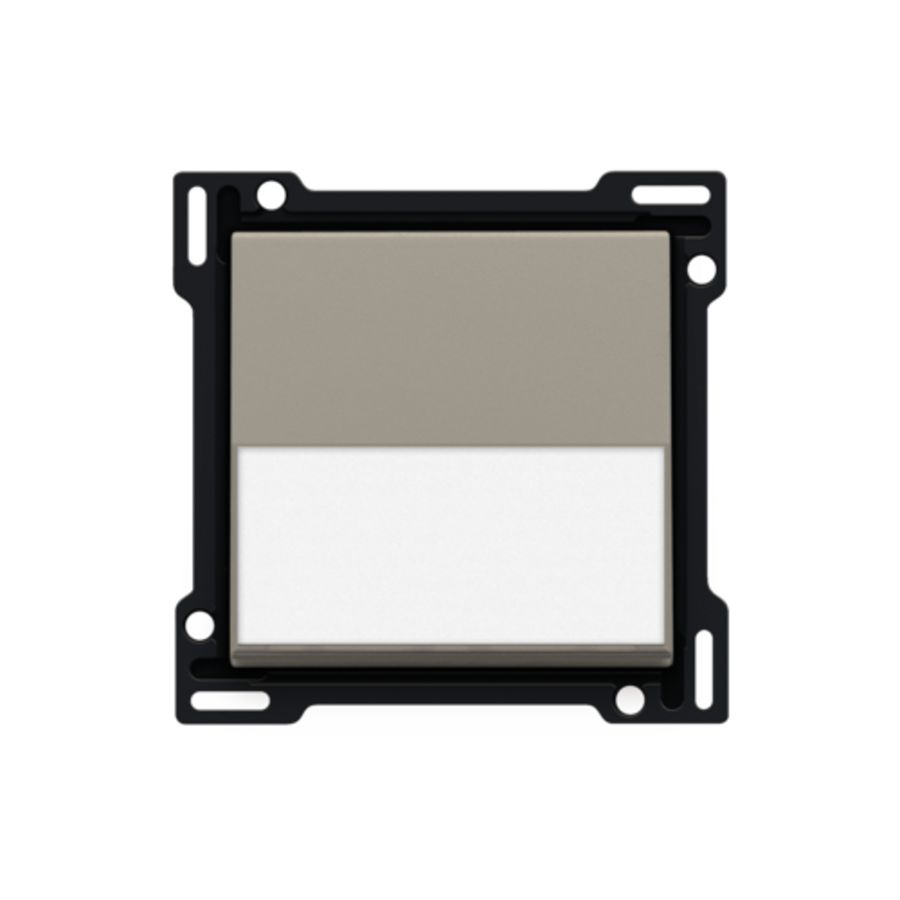 Afwerkingsset tekstveld enkelv. schakelaar/knop bronze