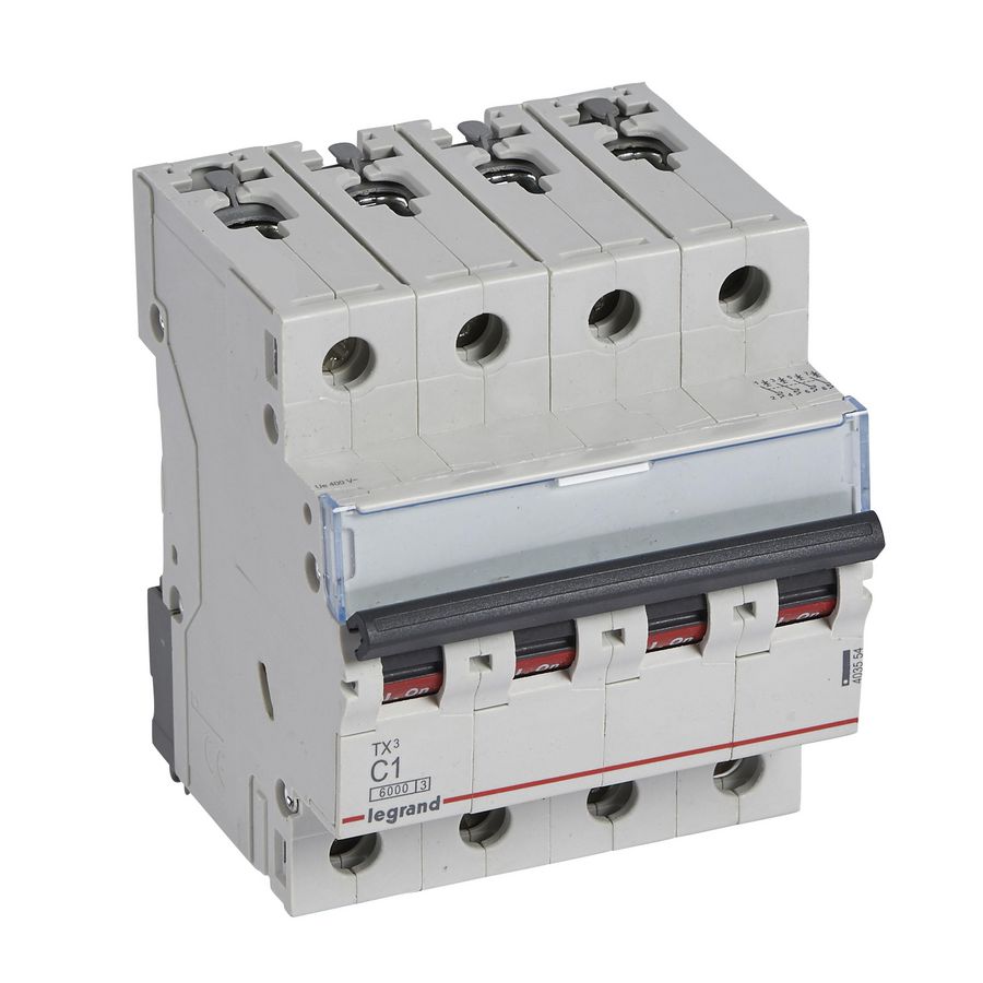 Installatieautomaat MCB TX3 4-polig C-karakteristiek 1A 6000A