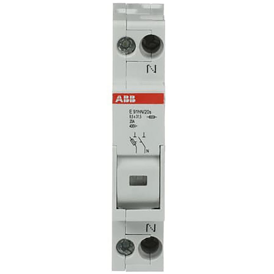 Zekeringhouder 1 P+N 20A 8.5x31.5mm doorgebrande zekering