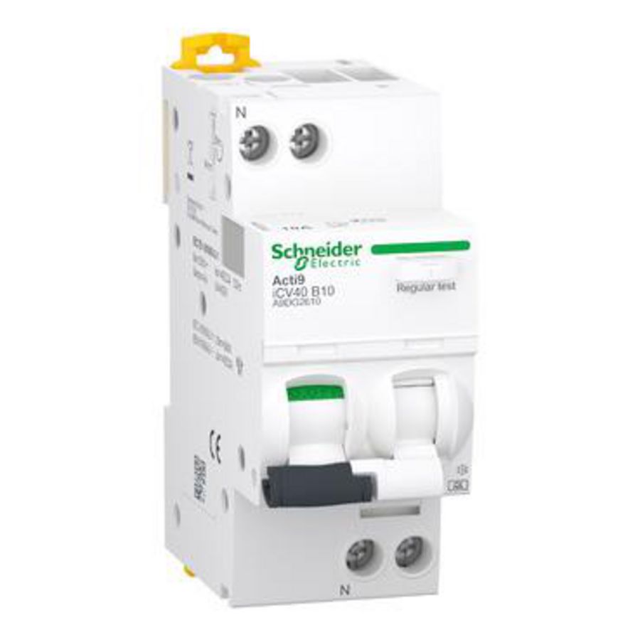 Aardlekautomaat 1-polig + Nul 10A B-Karakteristiek 4500A Acti9 iCV40
