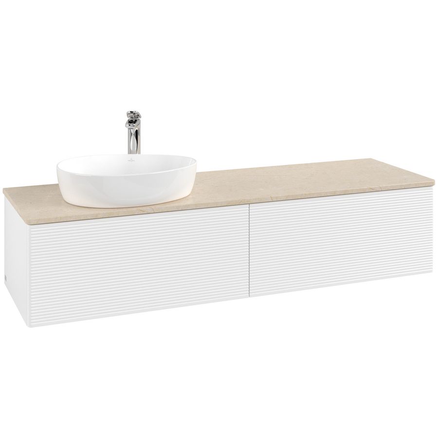 Wastafelonderkast Antao 1600x360x500mm White Matt Lacquer K37153MT
