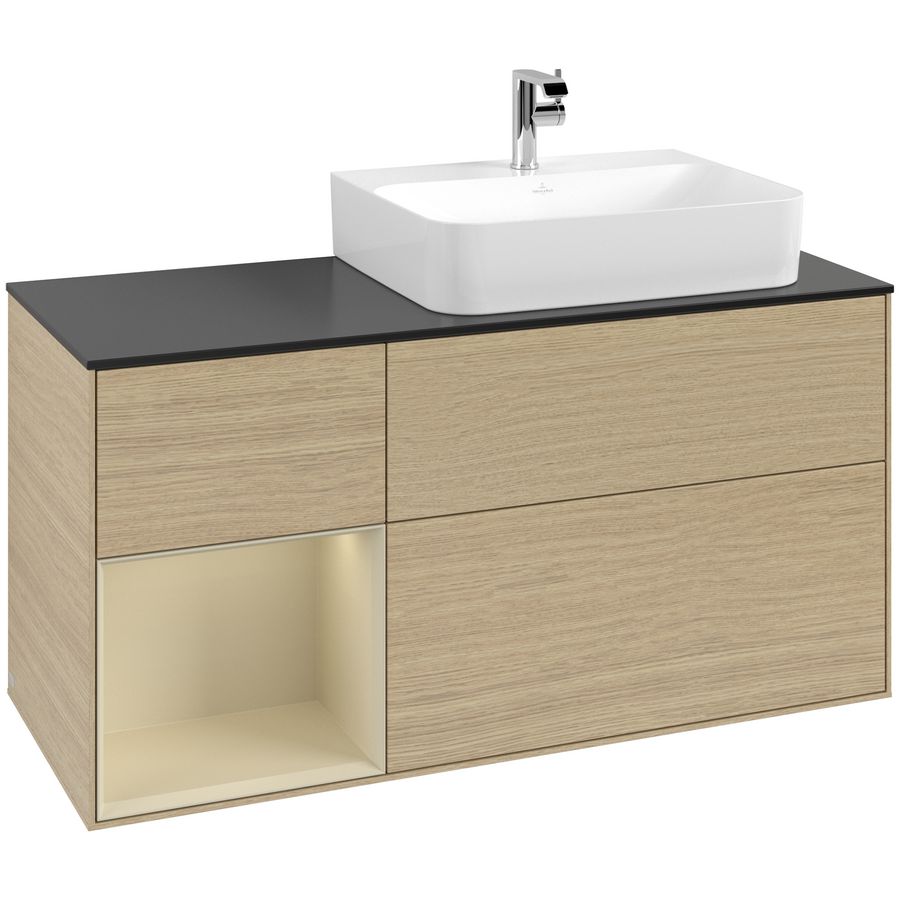 Wastafelonderkast Finion 1200x603x501mm Oak Veneer F142HJPC