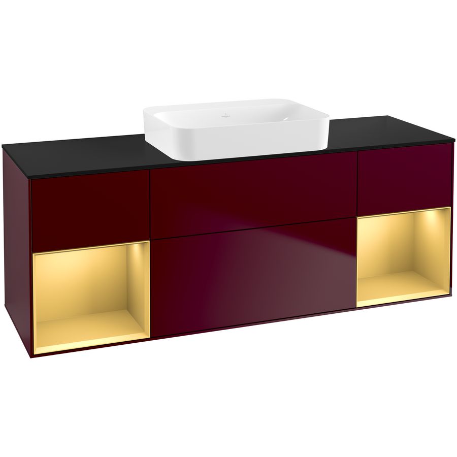 Wastafelonderkast Finion 1600x603x501mm Peony Matt Lacquer G742HFHB