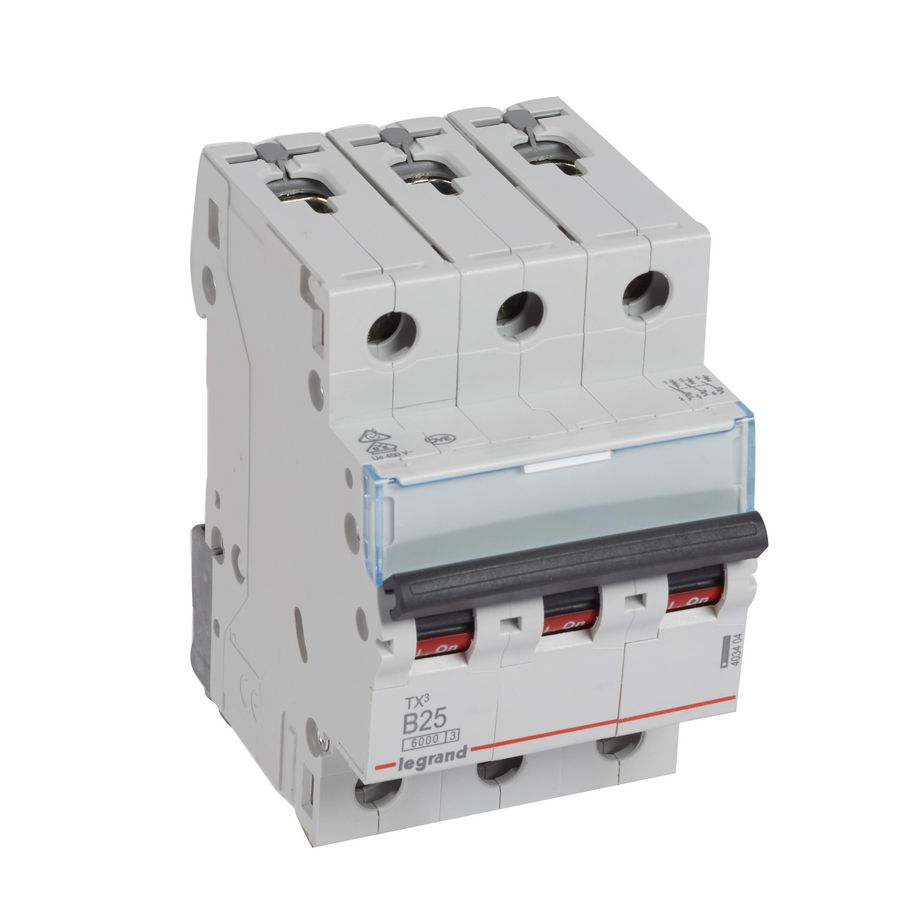 Installatieautomaat MCB TX3 3-polig B-karakteristiek 25A 6000A