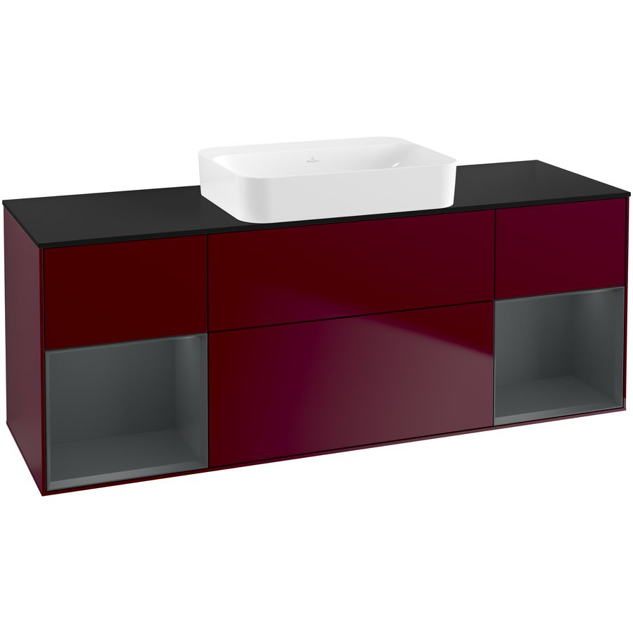 Wastafelonderkast Finion 1600x603x501mm Peony Matt Lacquer G742HGHB
