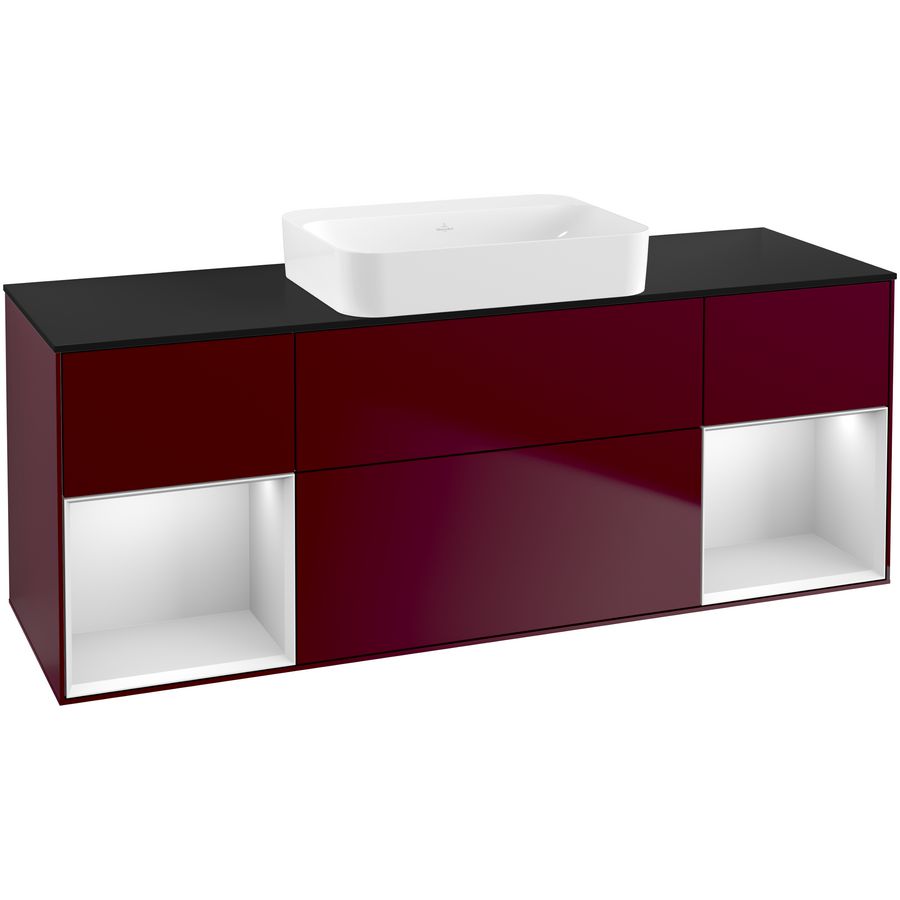 Wastafelonderkast Finion 1600x603x501mm Peony Matt Lacquer G742MTHB