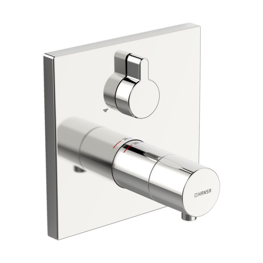 Afb.dl. badtermos. schroefloze rozet175x175mm HANSAVAROX PRO