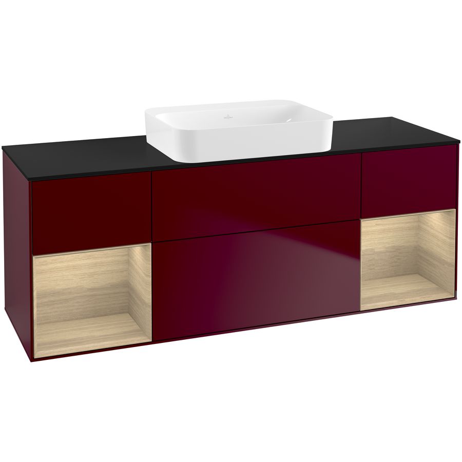 Wastafelonderkast Finion 1600x603x501mm Peony Matt Lacquer G742PCHB