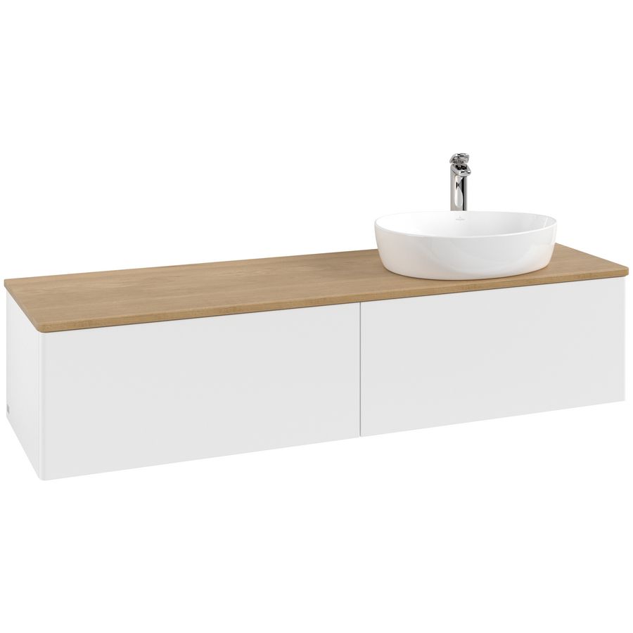 Wastafelonderkast Antao 1600x360x500mm White Matt Lacquer K38051MT