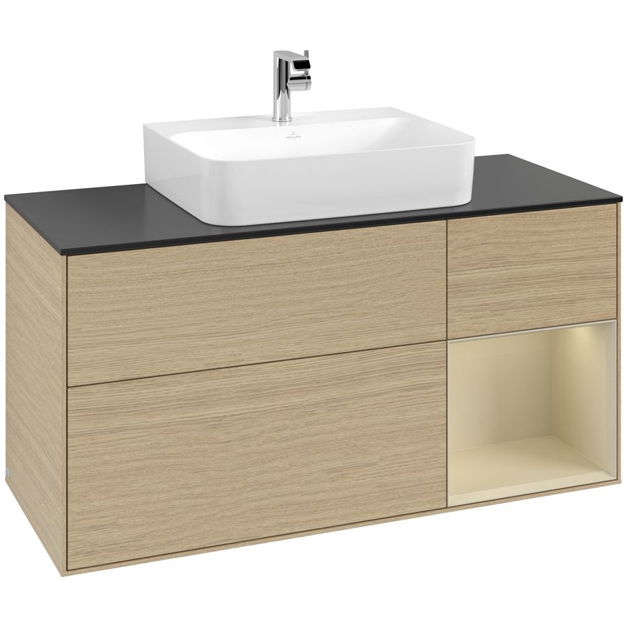 Wastafelonderkast Finion 1200x603x501mm Oak Veneer F172HJPC