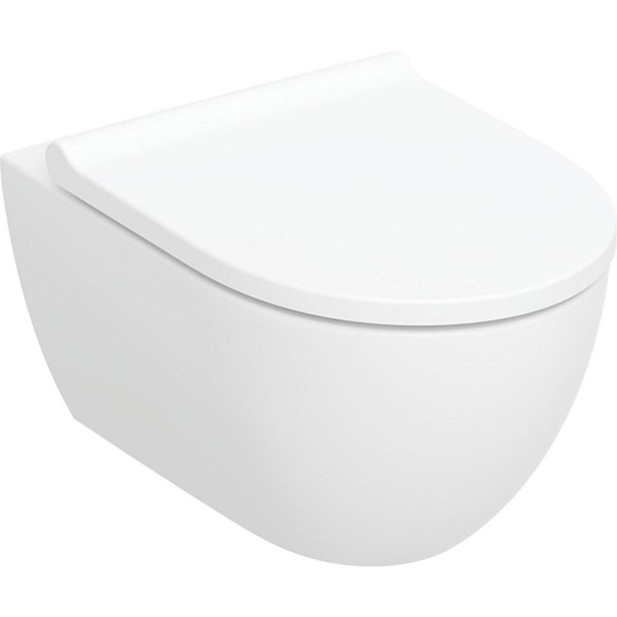 Wandcloset combipack ACANTO diepspoel rimfree 530mm TurboFlush incl. zitting softclose / quickrelease Geberit
