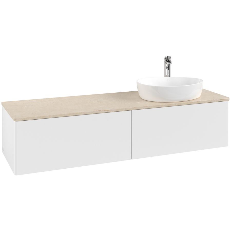 Wastafelonderkast Antao 1600x360x500mm White Matt Lacquer K38053MT