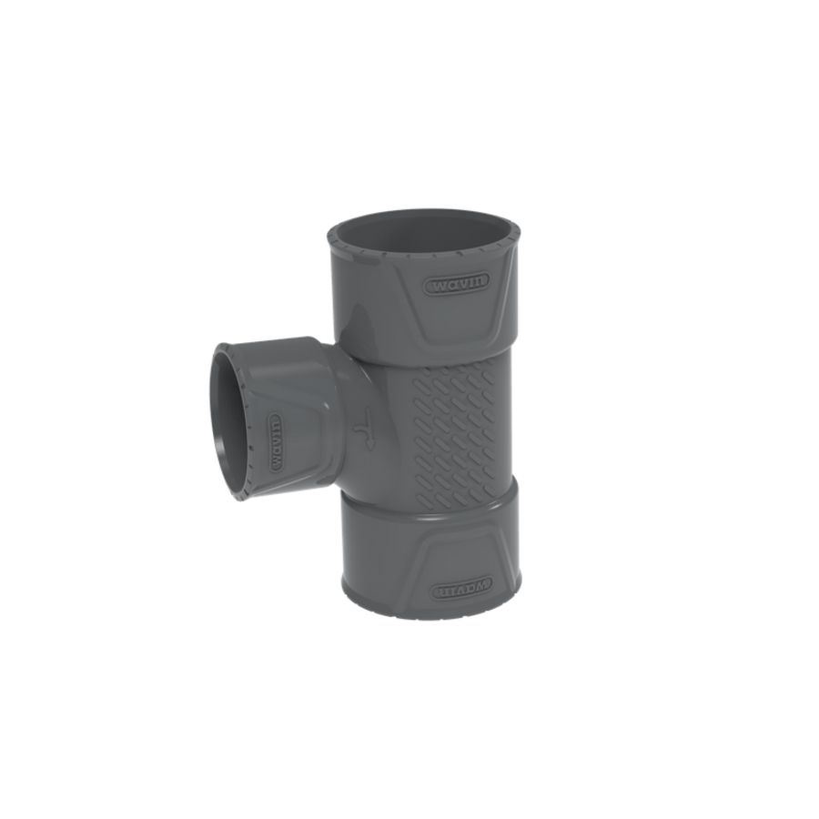 PVC+ lijm stroom T verlopend 88.5° grijs 40x32mm mof/mof/mof VVE=5