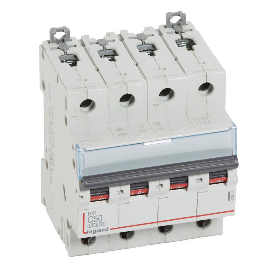 Installatieautomaat MCB DX³ 4-polig C-karakteristiek 50A 10000A