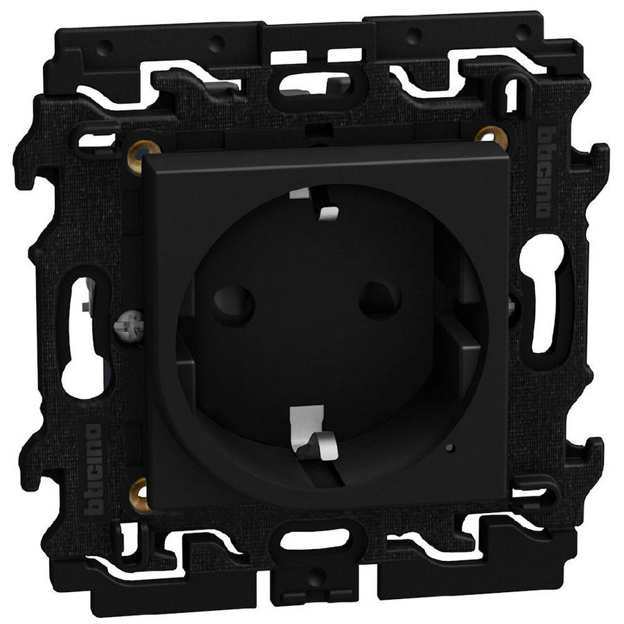 Light Now WN - Wandcontactdoos 2P+A 2 modules - zwart