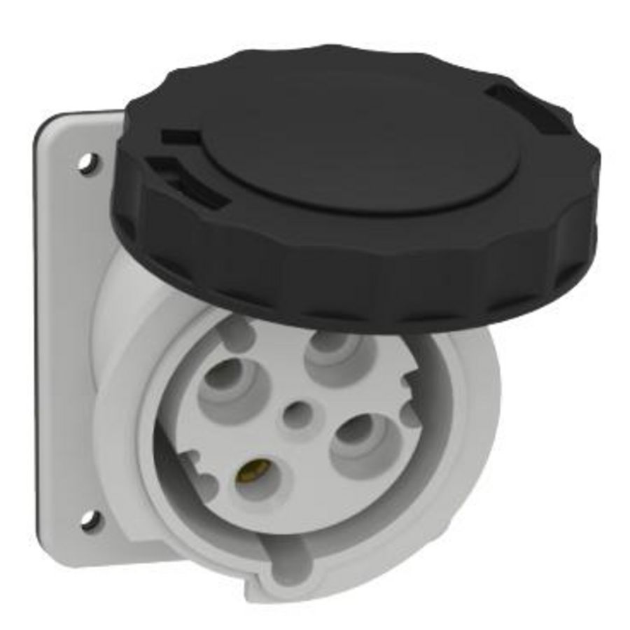 Industriele inbouwcontactdoos 3P+A 63A 480-500V AC 7 PratiKa