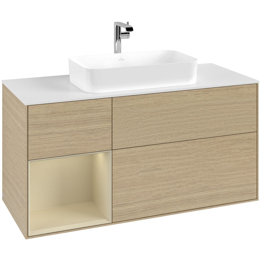 Wastafelonderkast Finion 1200x603x501mm Oak Veneer F291HJPC