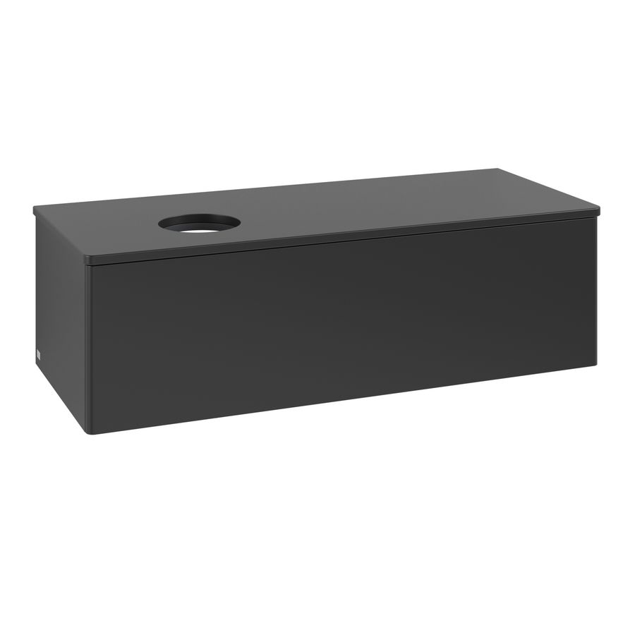 Wastafelonderkast Antao 1200x360x500mm Black Matt Lacquer K33010PD