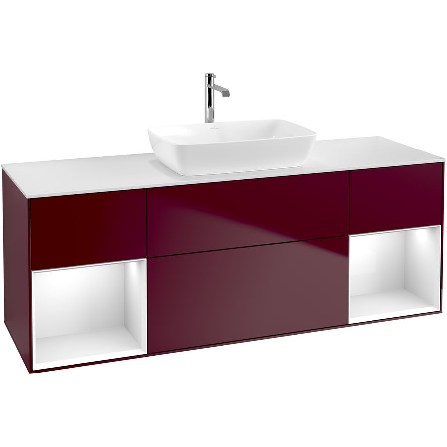 Wastafelonderkast Finion 1600x603x501mm Peony Matt Lacquer G861GFHB
