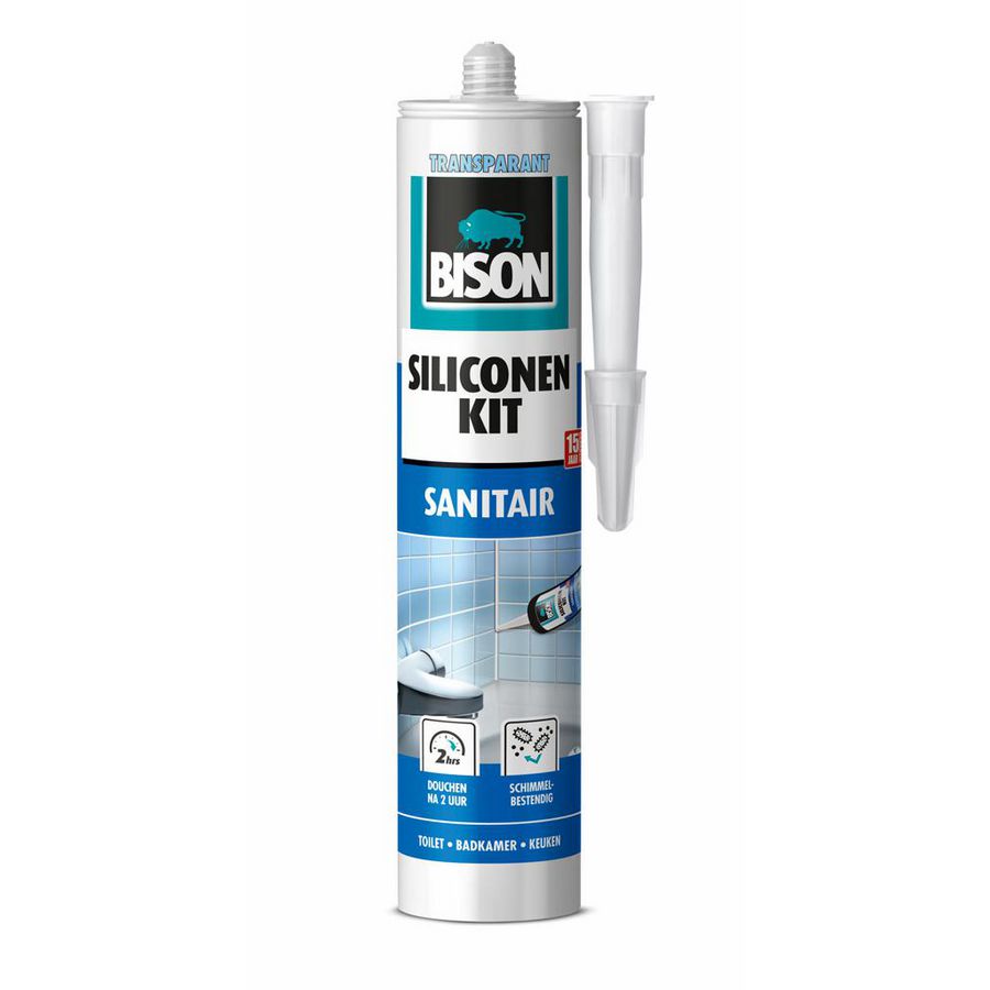 Siliconenkit Sanitair transparant 300ml NL VVE=12
