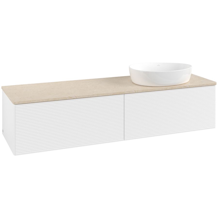 Wastafelonderkast Antao 1600x360x500mm White Matt Lacquer K38113MT