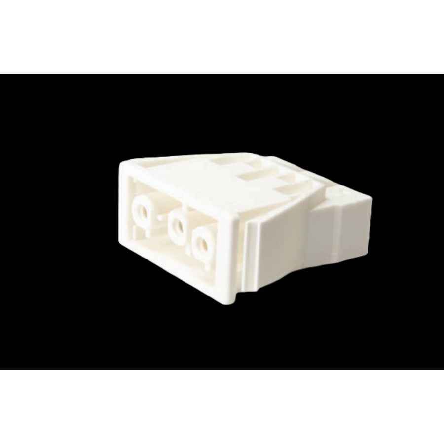 Chassisdeel 3-polig female wit separate vergrendeling (AC166 GEBU/ 3 w) VVE=10