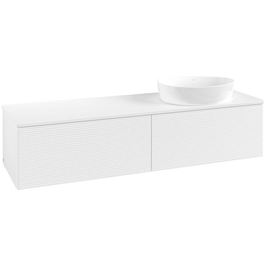 Wastafelonderkast Antao 1600x360x500mm White Matt Lacquer K38150MT