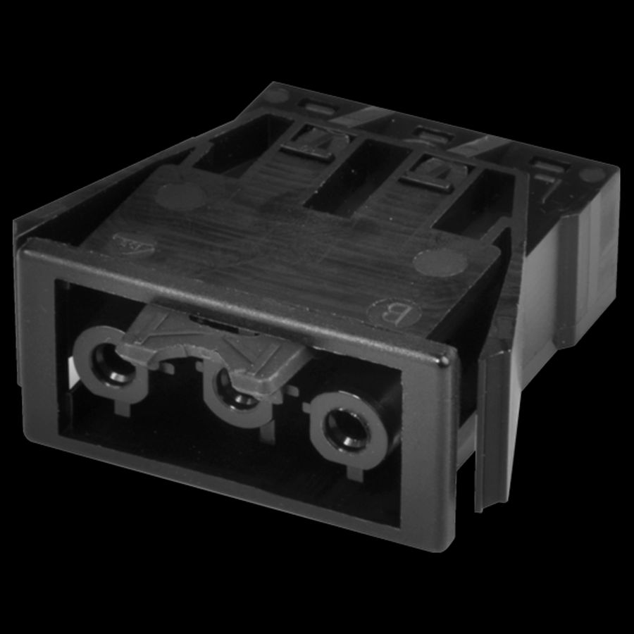 Chassisdeel 3-polig zwart vergrendeling plug-in connector (AC166 GEBU/ 3 zw) VVE=10