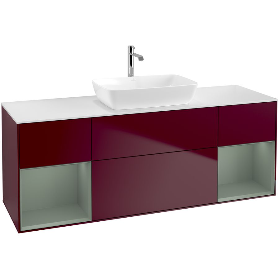 Wastafelonderkast Finion 1600x603x501mm Peony Matt Lacquer G861GMHB
