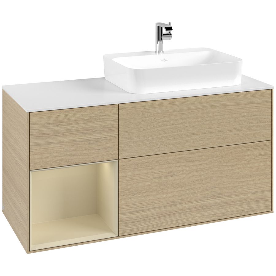 Wastafelonderkast Finion 1200x603x501mm Oak Veneer F391HJPC