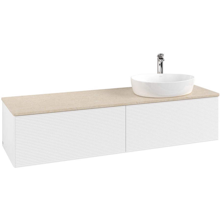 Wastafelonderkast Antao 1600x360x500mm White Matt Lacquer K38153MT