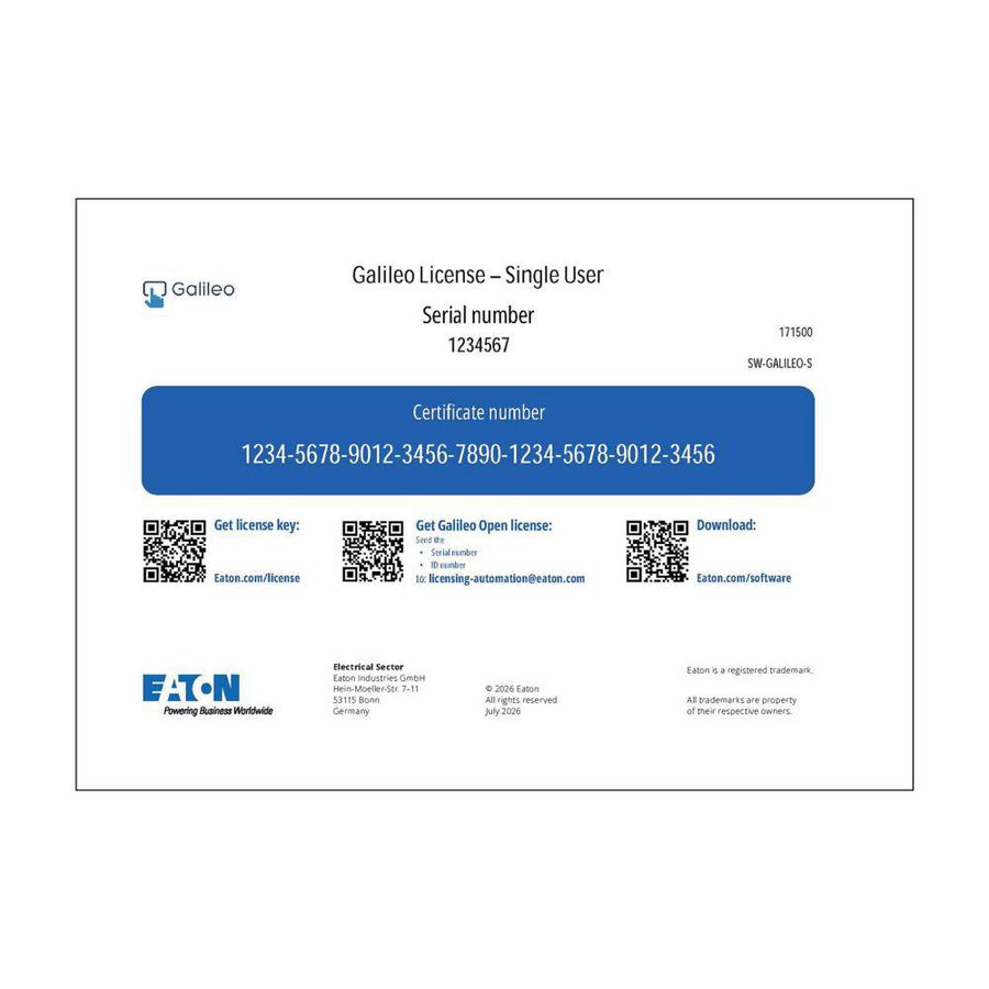 Visualiseringssoftware voor XV panelen Single user