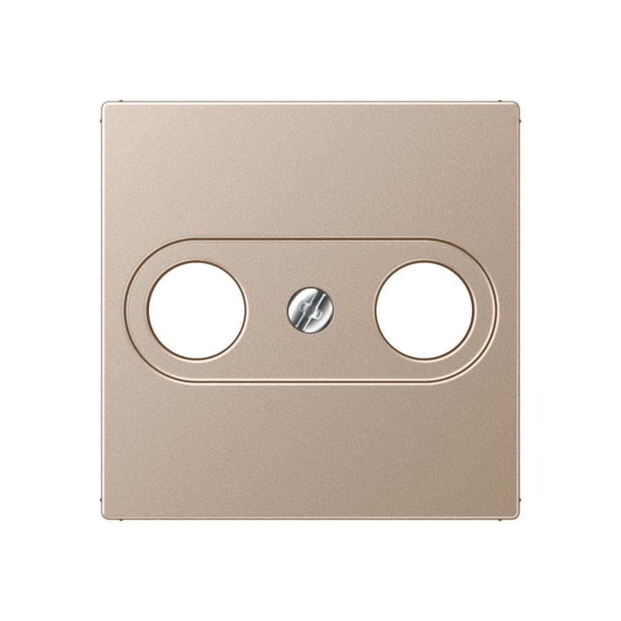 Afdekking TV-FM 2-gats A500 champagne