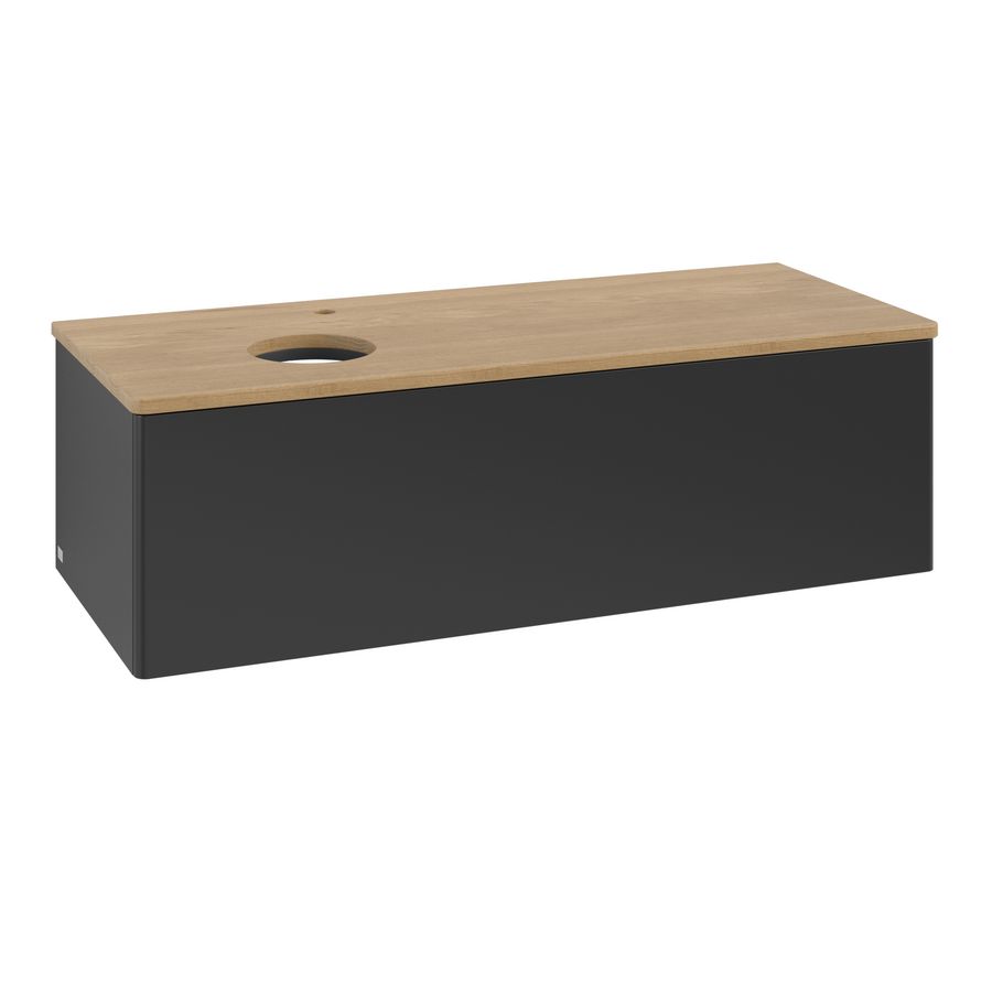 Wastafelonderkast Antao 1200x360x500mm Black Matt Lacquer K33051PD