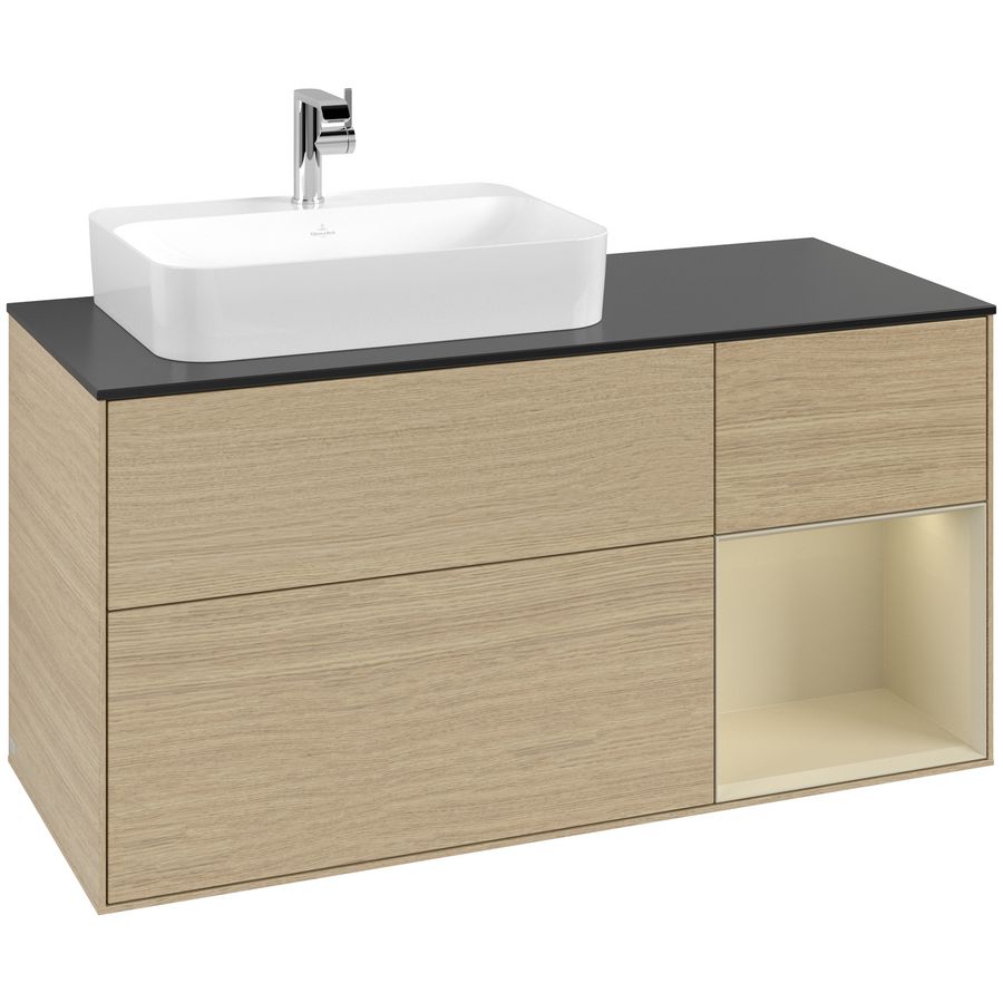 Wastafelonderkast Finion 1200x603x501mm Oak Veneer F402HJPC