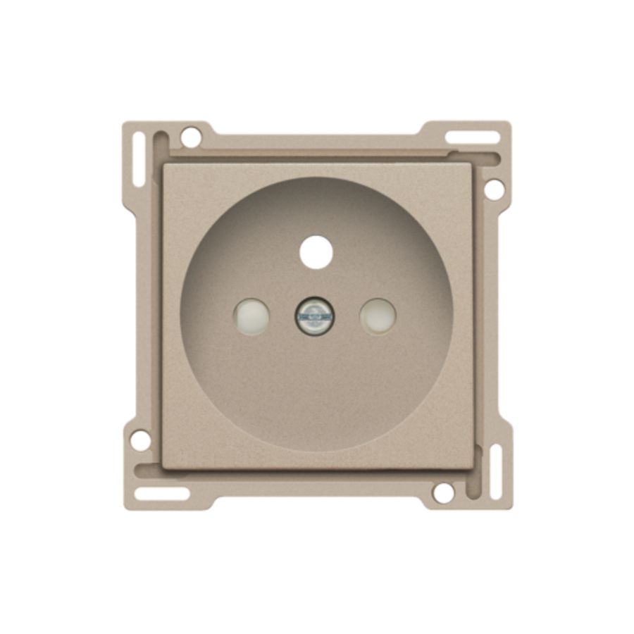 Afwerkingsset stopcontact penaarde/besch.afsl. champagne