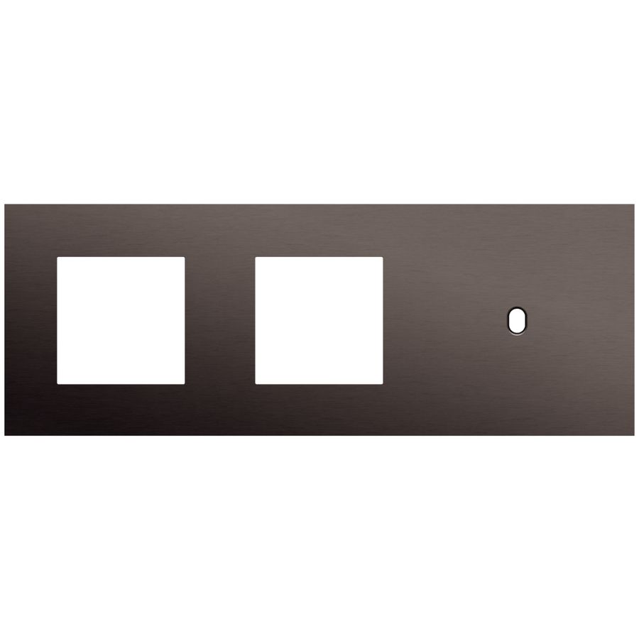3-voudige afdekplaat horizontaal 71mm centerafstand voor twee 45x45mm