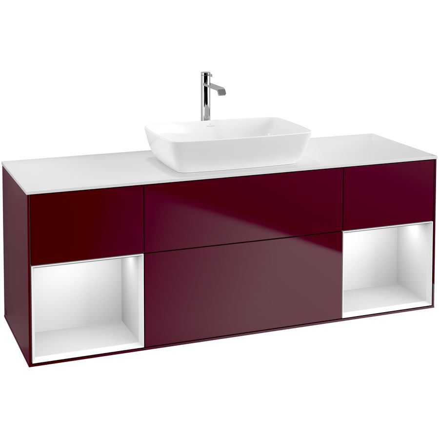 Wastafelonderkast Finion 1600x603x501mm Peony Matt Lacquer G861MTHB