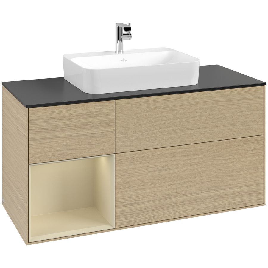 Wastafelonderkast Finion 1200x603x501mm Oak Veneer F412HJPC