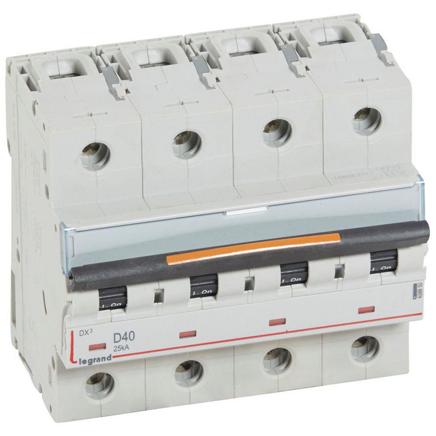 Installatieautomaat 4-polig D-karakteristiek 40A 25kA DX³ DIN