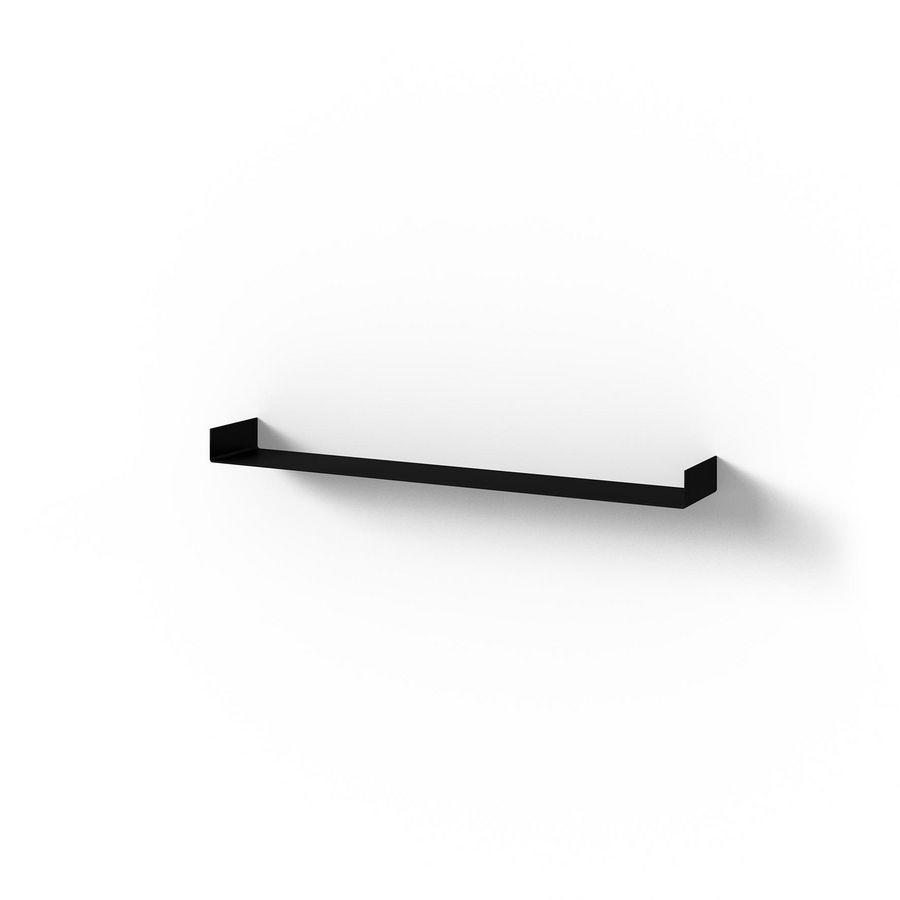 Shelf planchet 600x100mm mat zwart tbv integratie in voeg