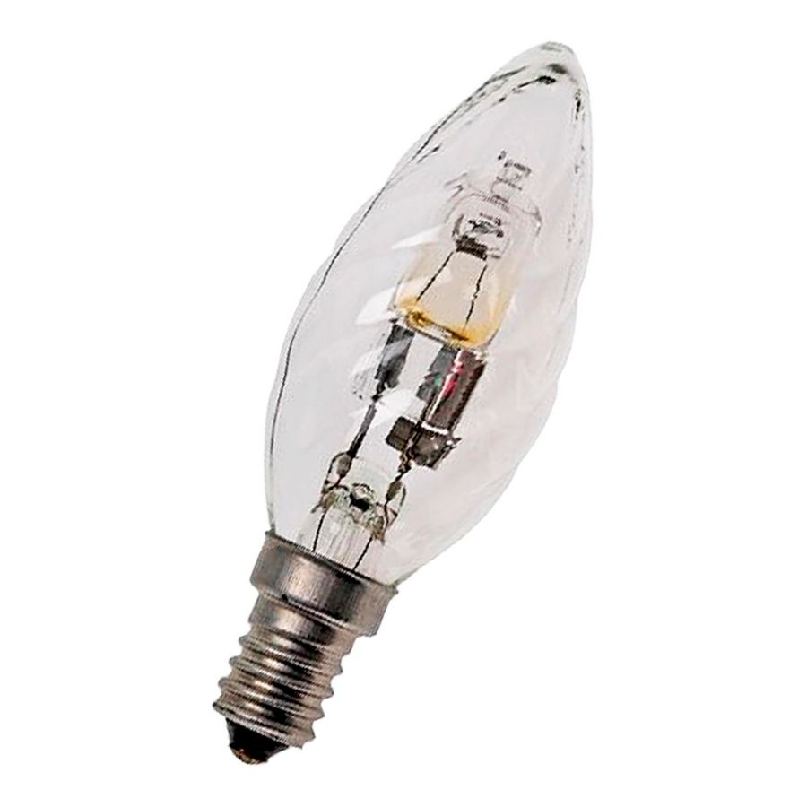 Hoogvolt halogeenlamp ECO Twisted C35 E14 20W helder VVE=10
