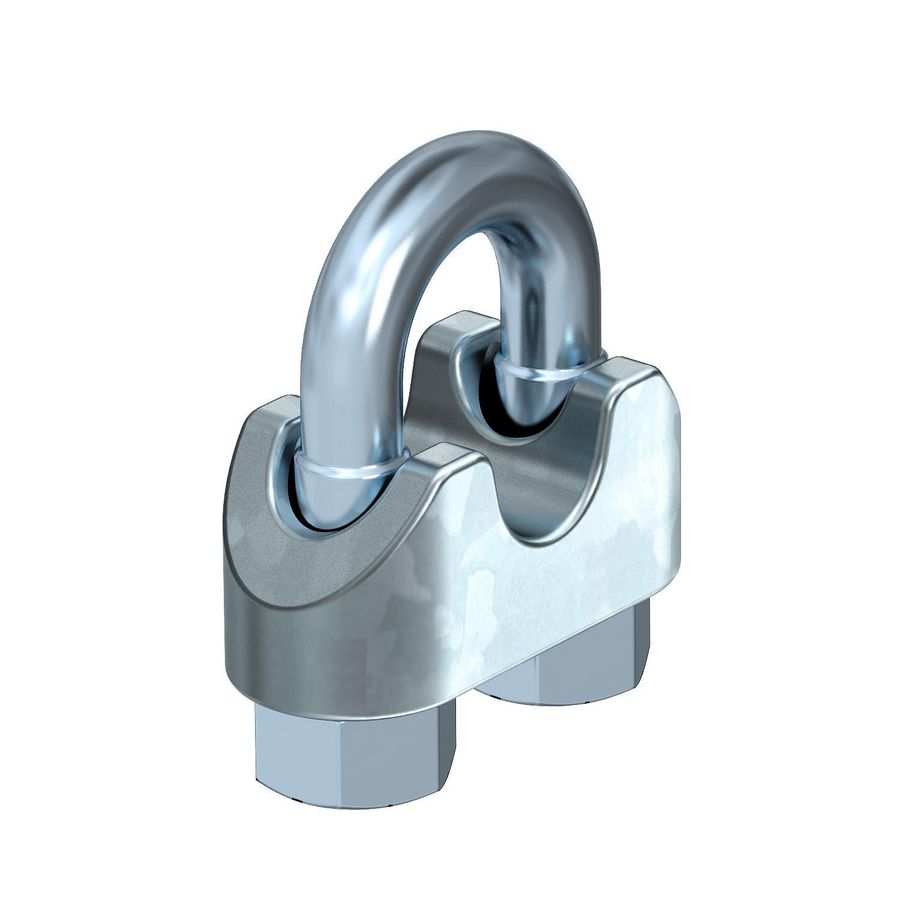 Staaldraadklem 6mm staal galvanisch verzinkt VVE=25