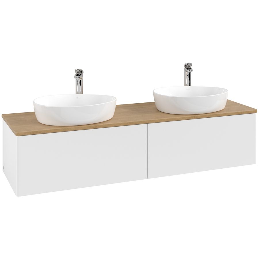 Wastafelonderkast Antao 1600x360x500mm White Matt Lacquer K39051MT