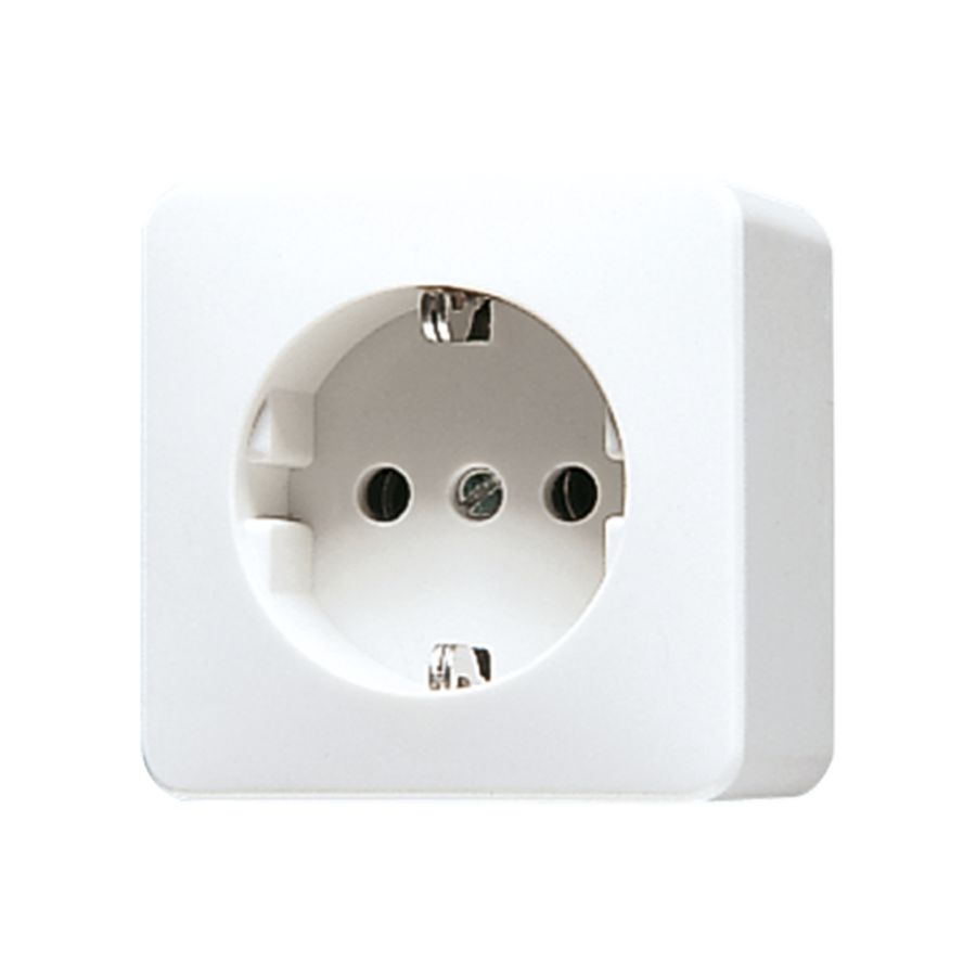 Wandcontactdoos alpin wit met R/A AP600