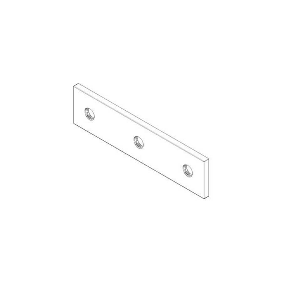 Rozet 60x120x12,5mm Platina gebors.