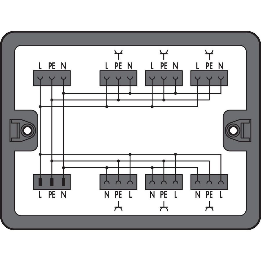 Verdeeldoos Wisselstroom (230V) 1 ingang 899-631/104-000