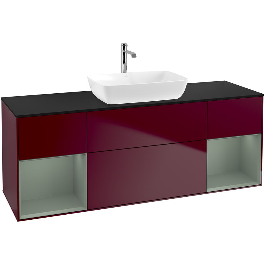 Wastafelonderkast Finion 1600x603x501mm Peony Matt Lacquer G862GMHB